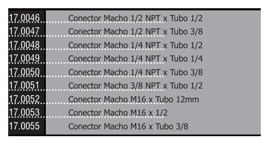 Conector Macho — Linha Compressão MAX FREIOS